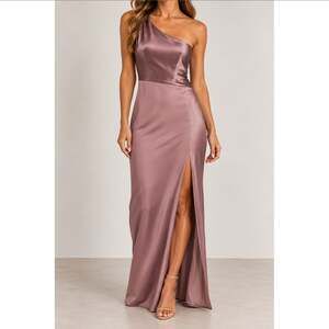 NWT Amsale Sinead Mauve Floor Length Dress Size 14